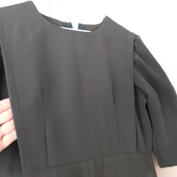 Amish Mennonite Cape Dress 38"B 30"W Handmade Modest Dark Green Fishtail Bottom - Picture 14 of 14